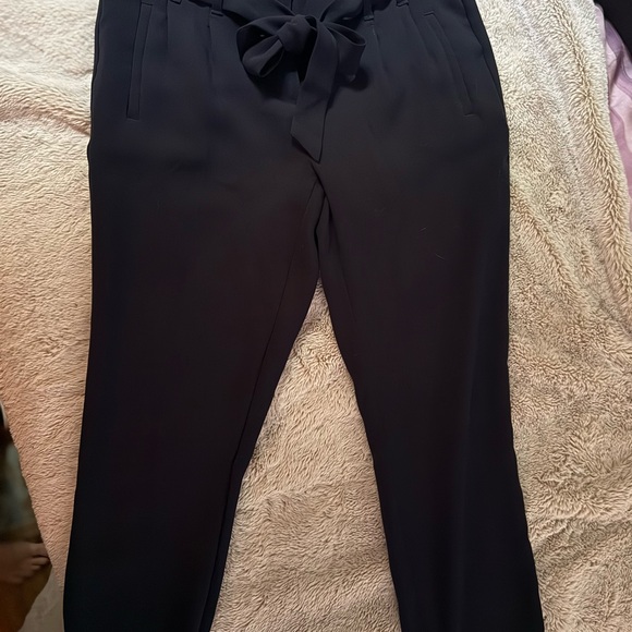 RW&CO Navy Blue Trousers with Bow Detail - Picture 4 of 5